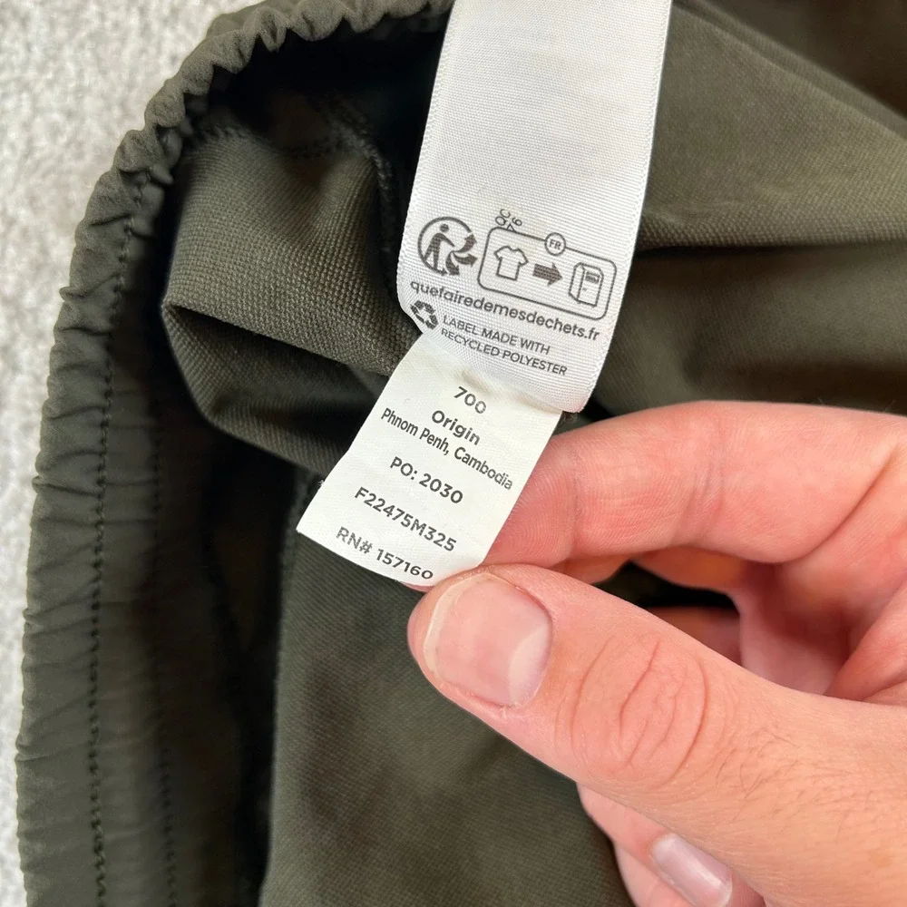 Cotopaxi Veza Adventure Pants Mens XL Olive Green Straight Leg Drawstring Hiking